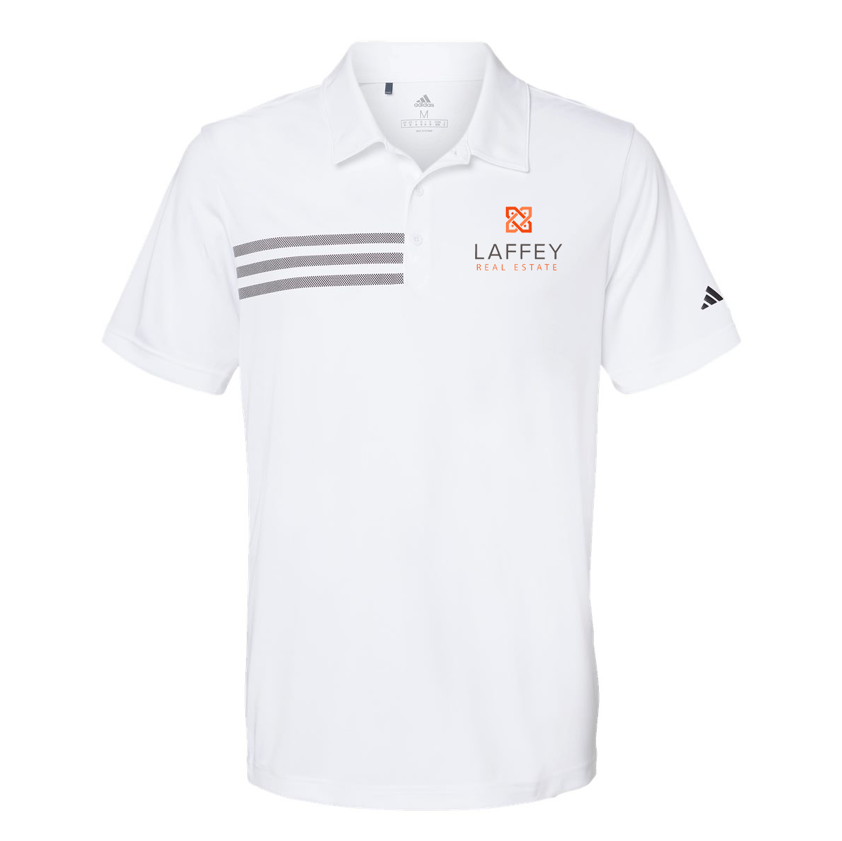 Laffey Real Estate Adidas 3-Stripes Chest Polo