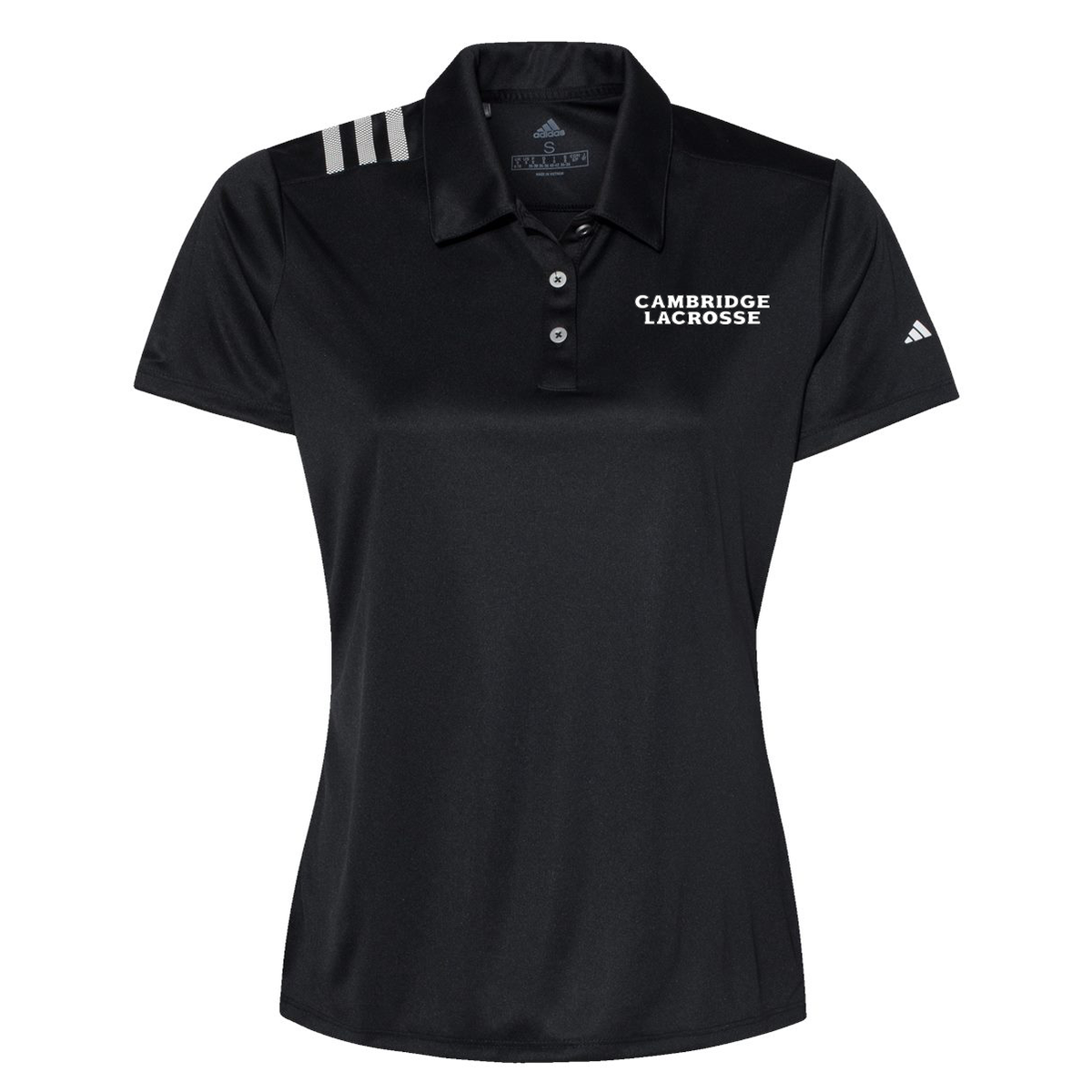 Cambridge Youth Lacrosse Adidas Women's 3-Stripes Shoulder Polo