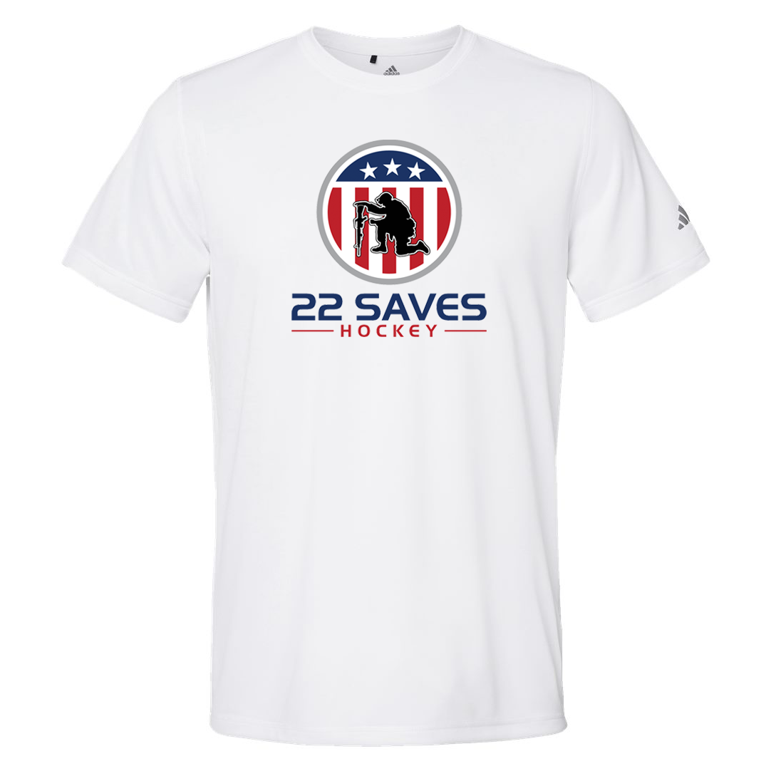 22 Saves Hockey Adidas Sport T-Shirt