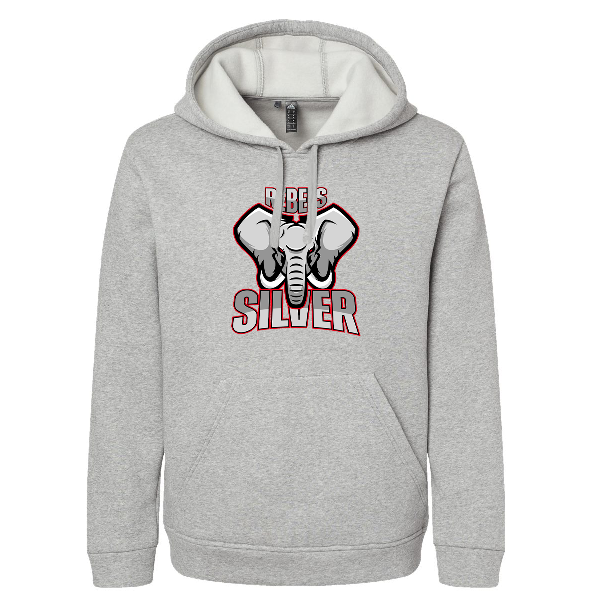 Rebels Silver Adidas Fleece Hooded Sweatshirt