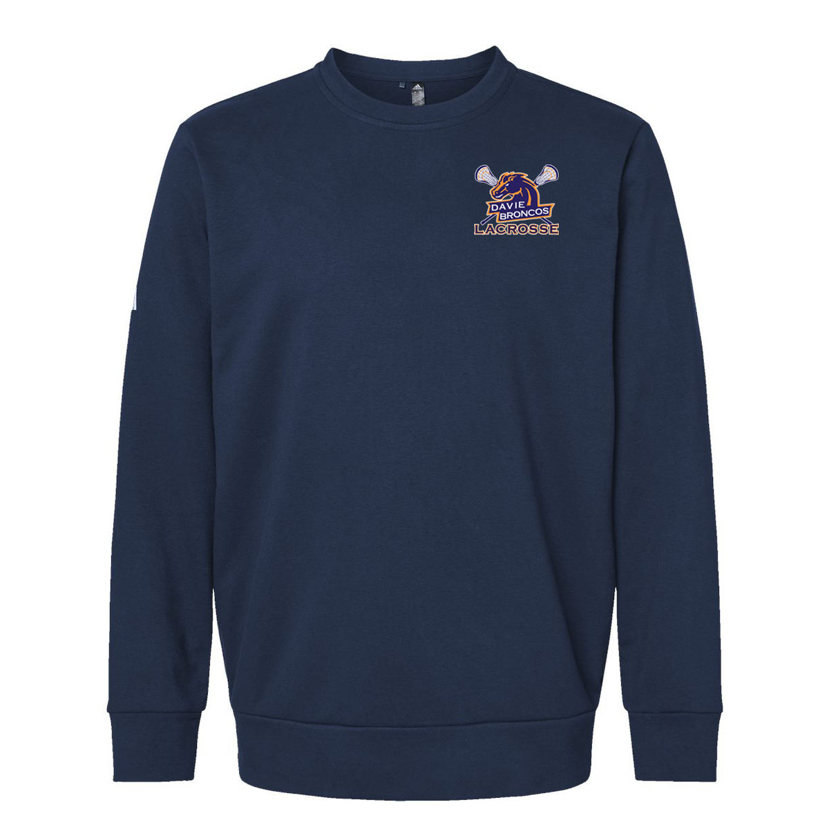 Davie Broncos Lacrosse Adidas Fleece Crewneck Sweatshirt