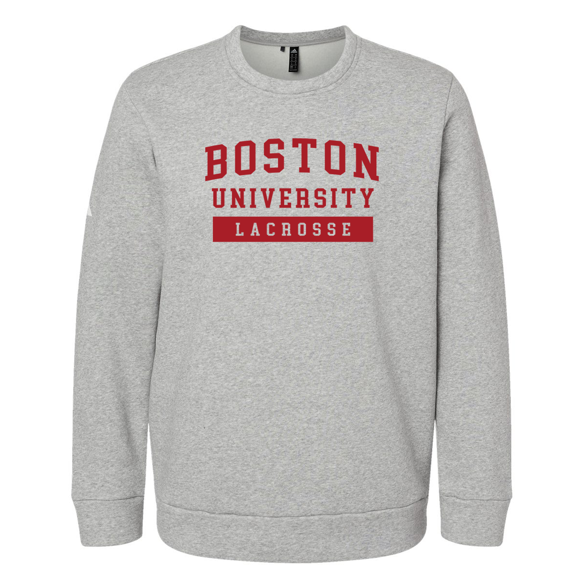 Boston University Lacrosse Adidas Fleece Crewneck Sweatshirt