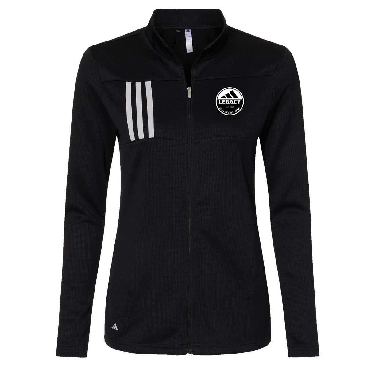 Legacy Volleyball Club Women's 3Stripes Double Knit FullZip Blatant
