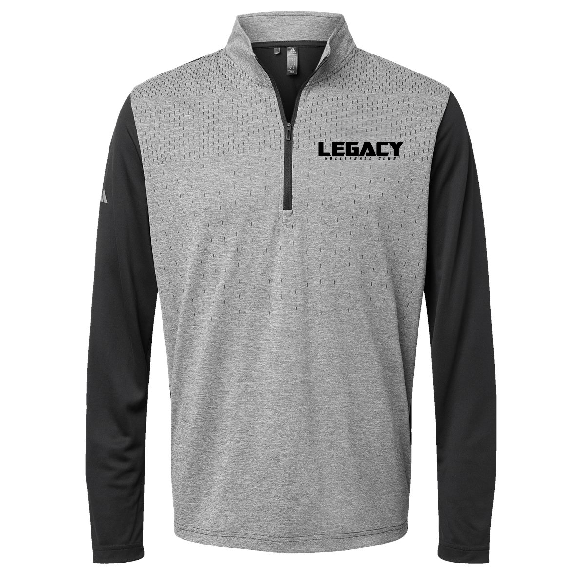 Legacy Volleyball Club Adidas Heather Block Print Quarter-Zip Pullover