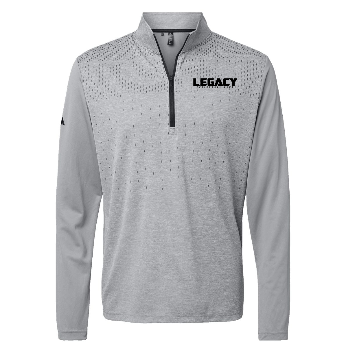 Legacy Volleyball Club Adidas Heather Block Print Quarter-Zip Pullover