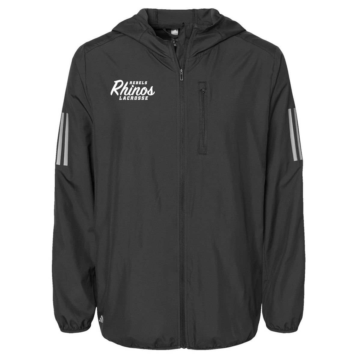 Rebels Rhinos Adidas Hooded Full-Zip Windbreaker