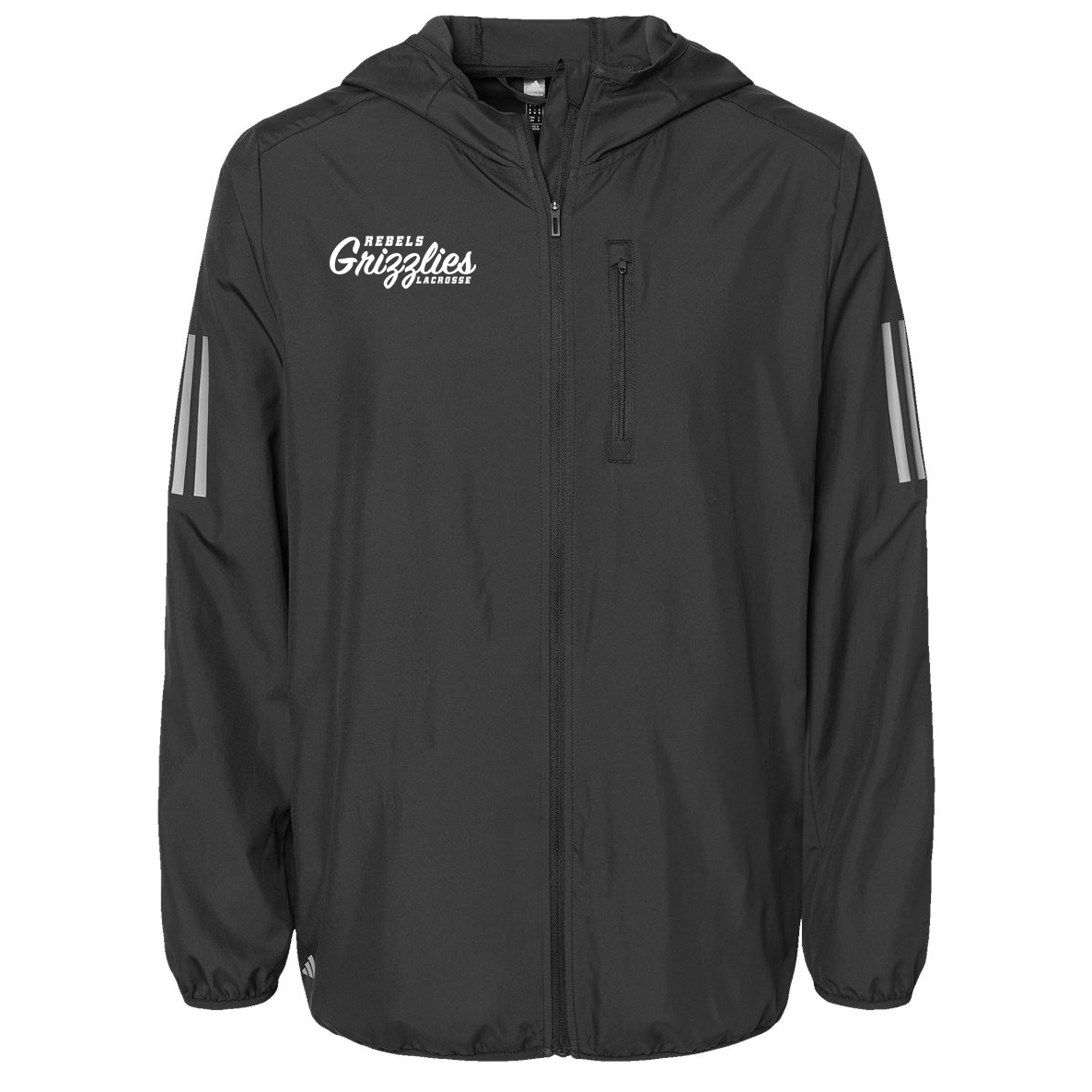 Rebels Grizzlies Adidas Hooded Full-Zip Windbreaker