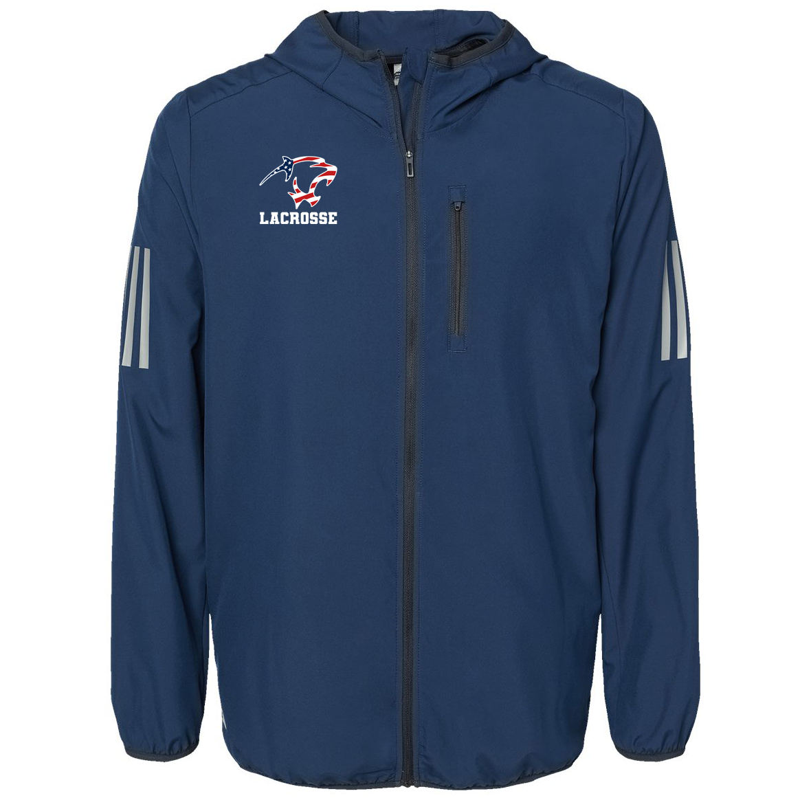 Miller Place Girls HS Lacrosse Adidas Hooded Full-Zip Windbreaker