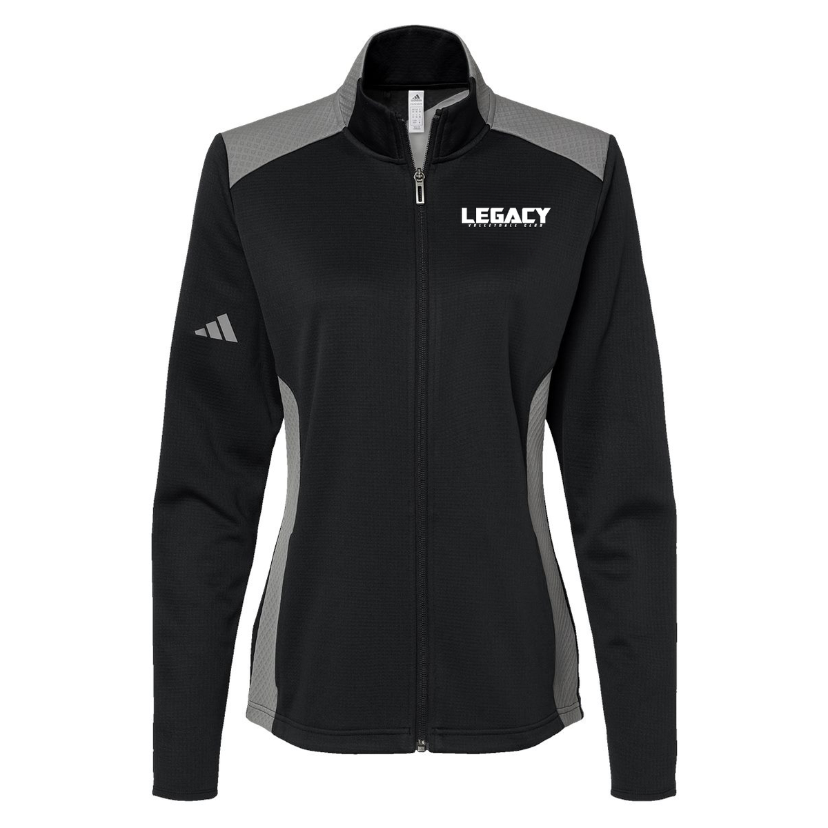 Legacy Volleyball Club Adidas Women's Textured Mixed Media Full-Zip Jacket