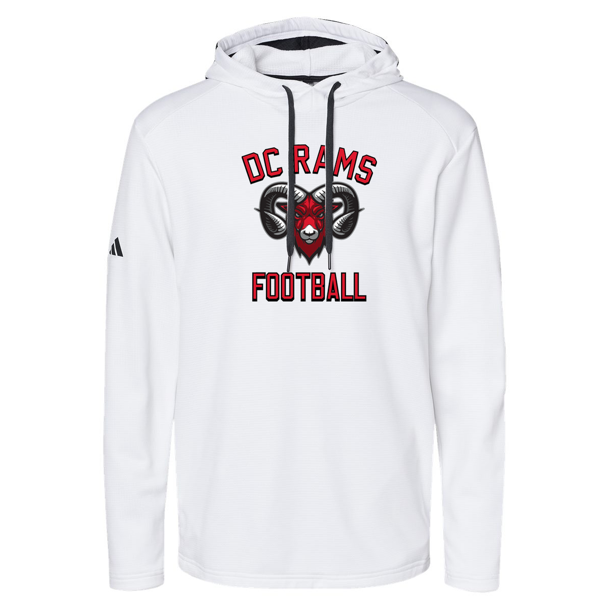 DC Rams Football Adidas Textured Hooded Sweatshirt