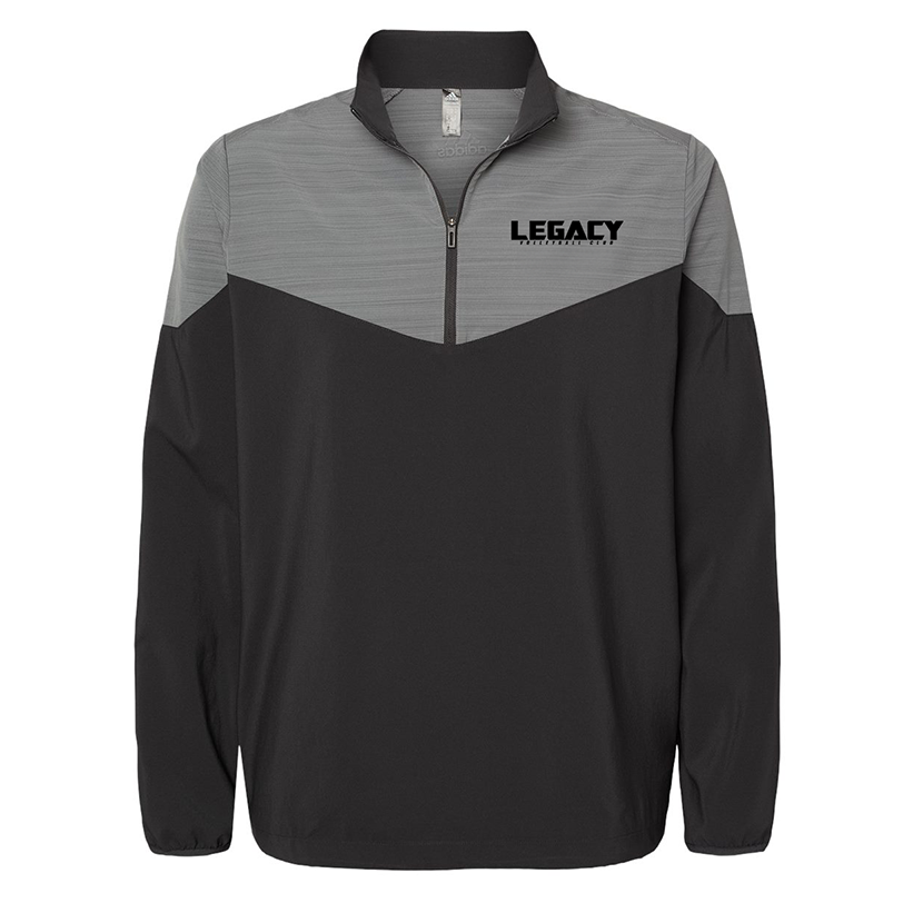 Legacy Volleyball Club Adidas Heather Chevron Quarter-Zip Wind Pullover