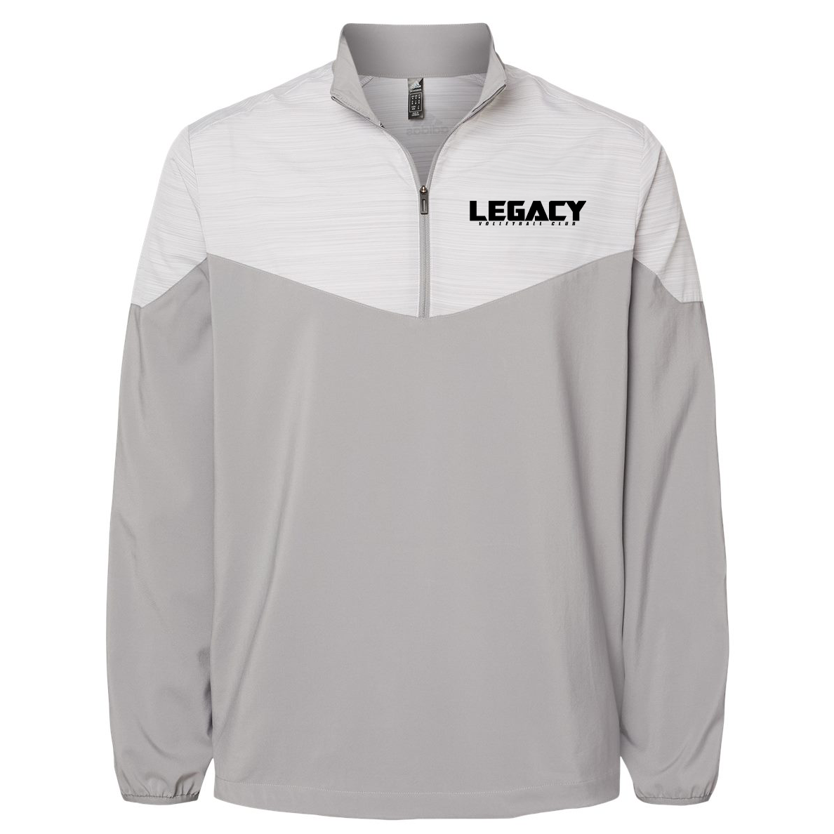 Legacy Volleyball Club Adidas Heather Chevron Quarter-Zip Wind Pullover