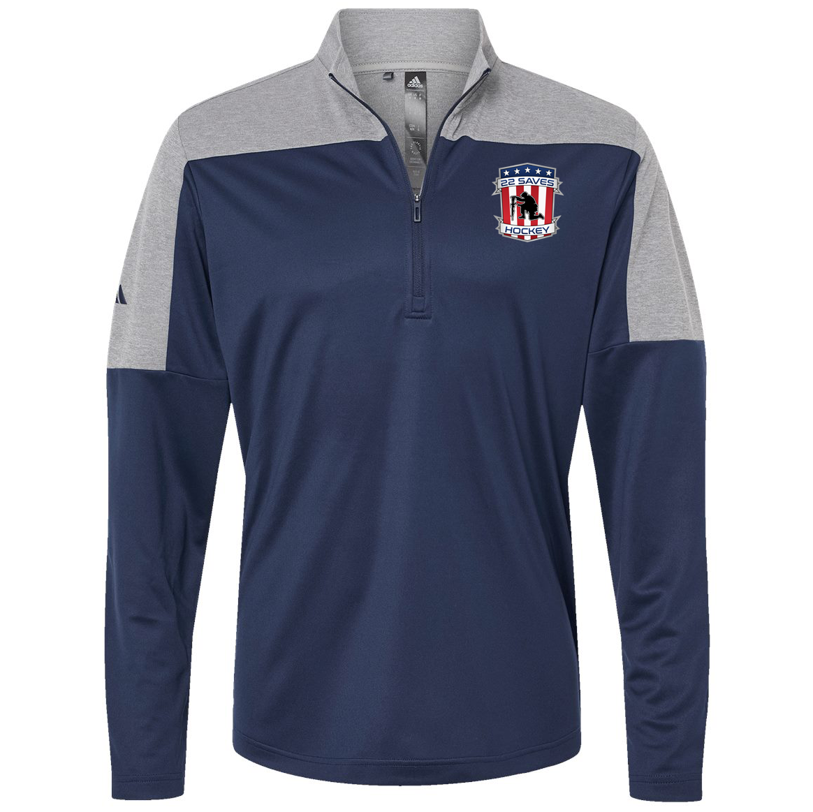 22 Saves Hockey Adidas Colorblock Lightweight Quarter-Zip