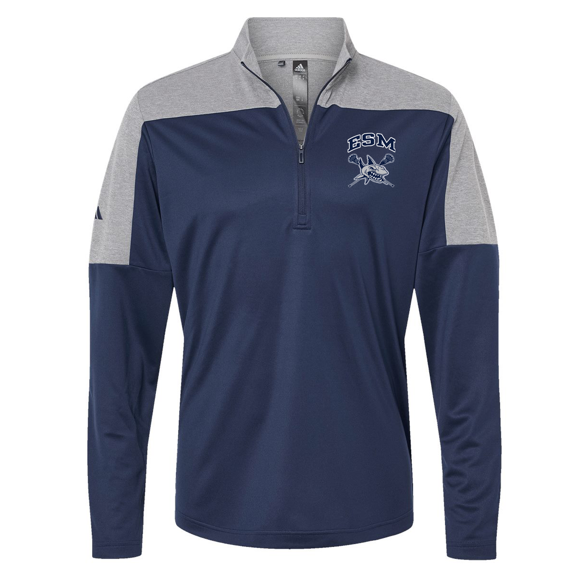 ESM Sharks Lacrosse Adidas Colorblock Lightweight Quarter-Zip