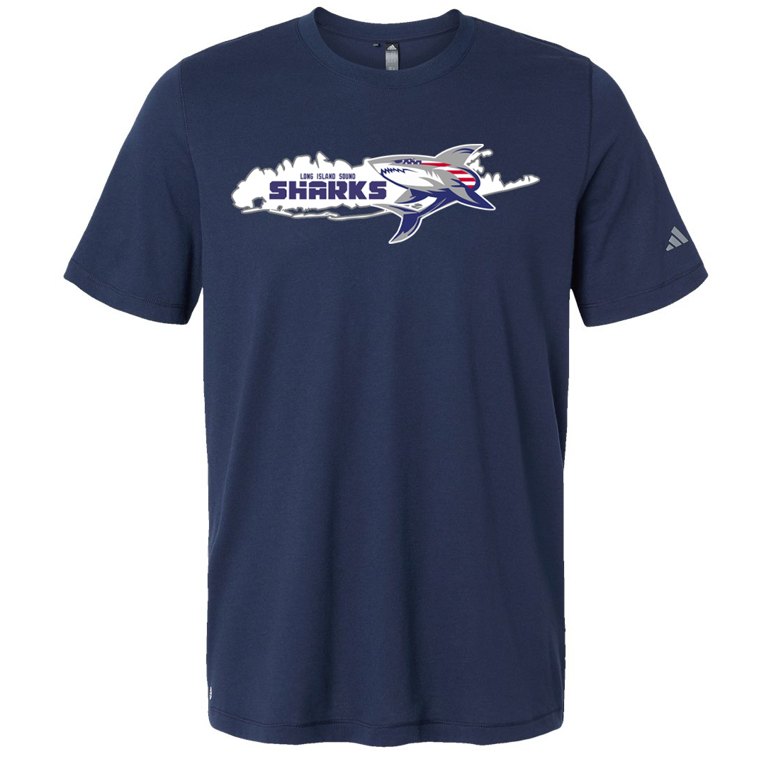 Long Island Sound Sharks Football Adidas Blended T-Shirt