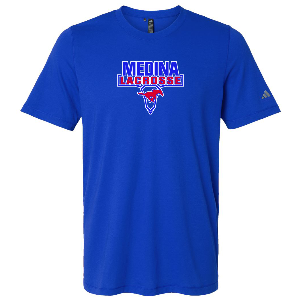 Medina Mustangs Lacrosse Adidas Blended T-Shirt