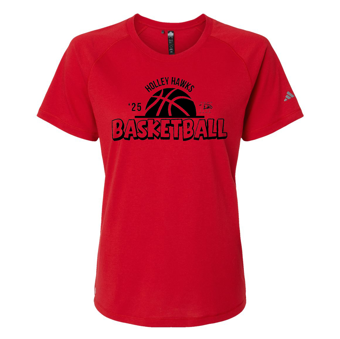 Holley Central School Girls Basketball Adidas Ladies Blended T-Shirt