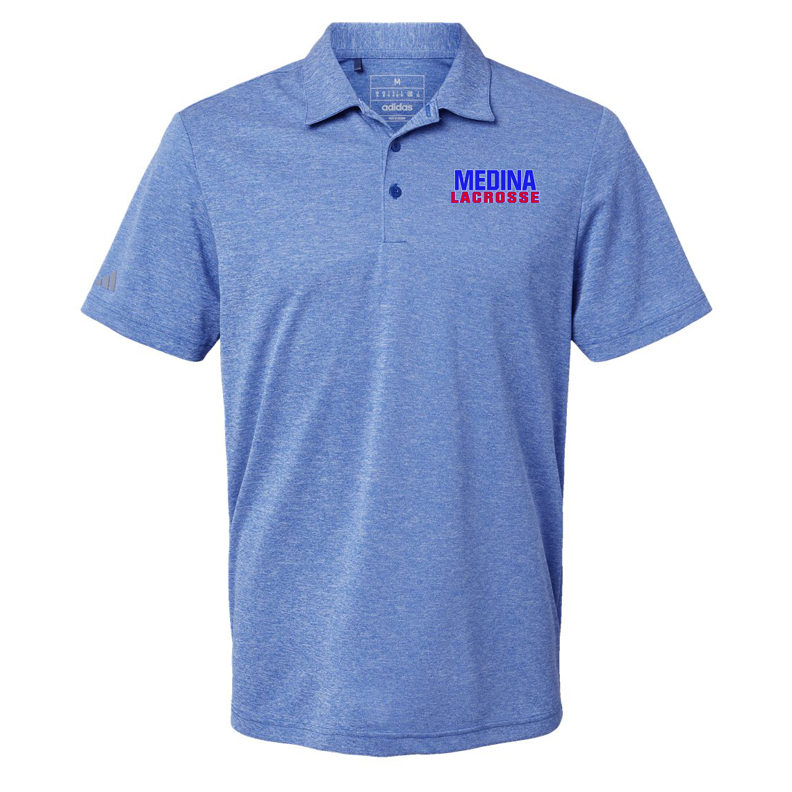 Medina Mustangs Lacrosse Adidas Heathered Polo