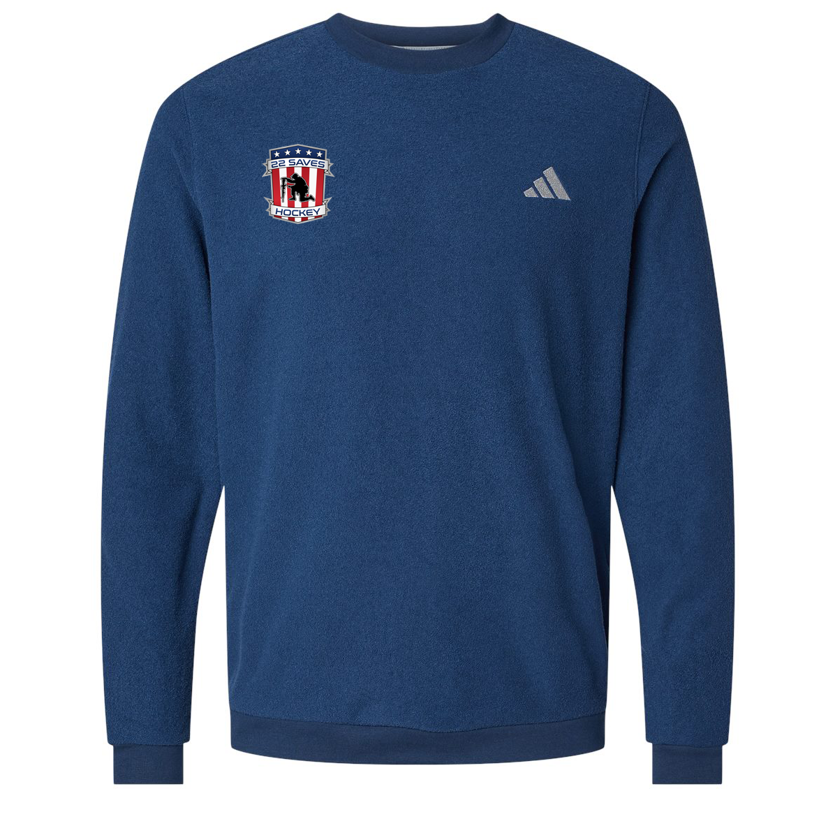 22 Saves Hockey Adidas Crewneck Sweatshirt