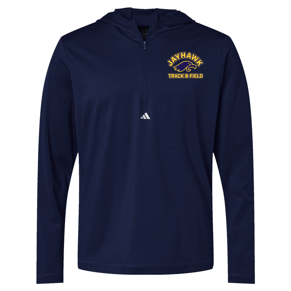 Jericho HS Track & Field Adidas Lightweight Performance Quarter-Zip Hooded Pullover