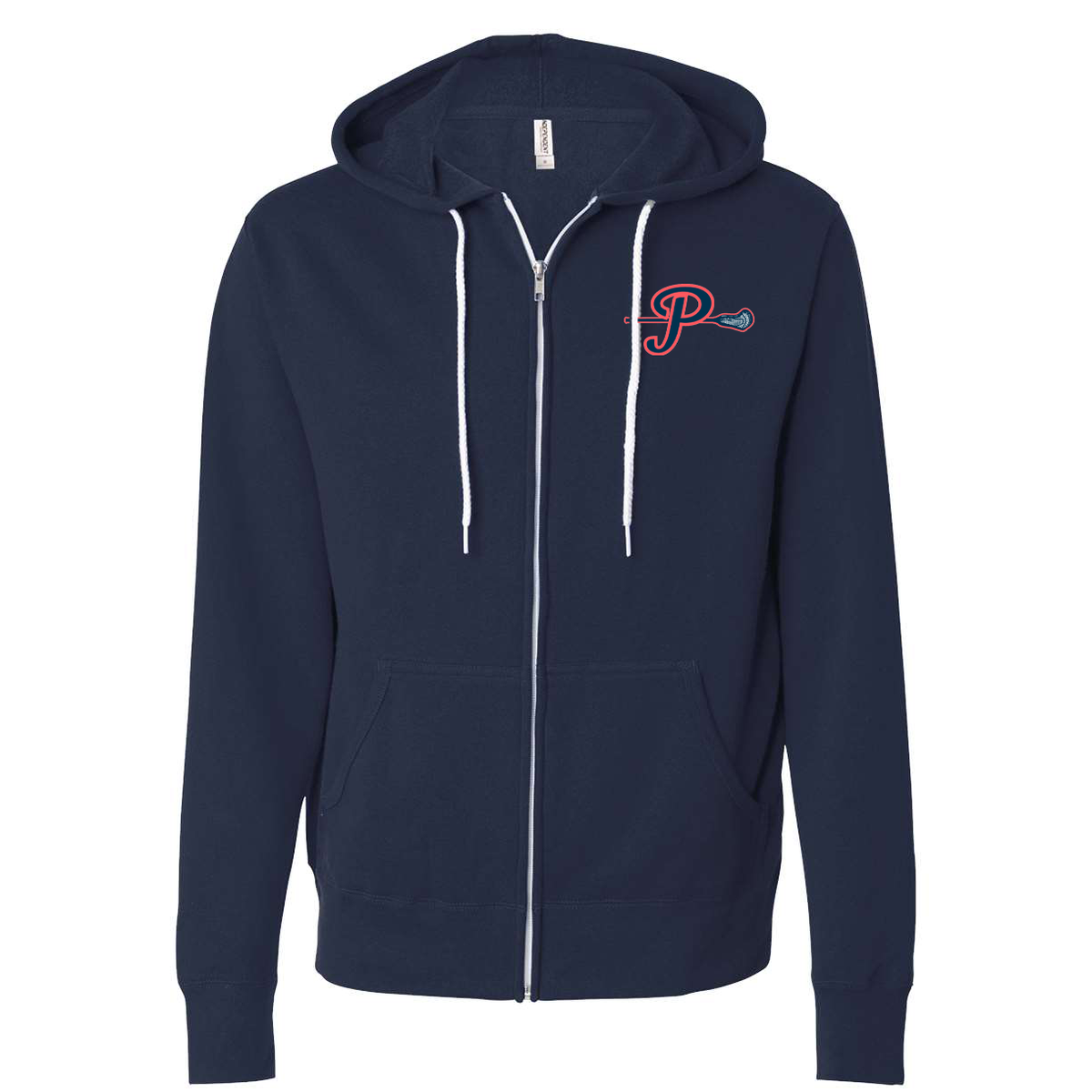 Augusta Patriots Lacrosse Club Lightweight Full-Zip Hooded Sweatshirt