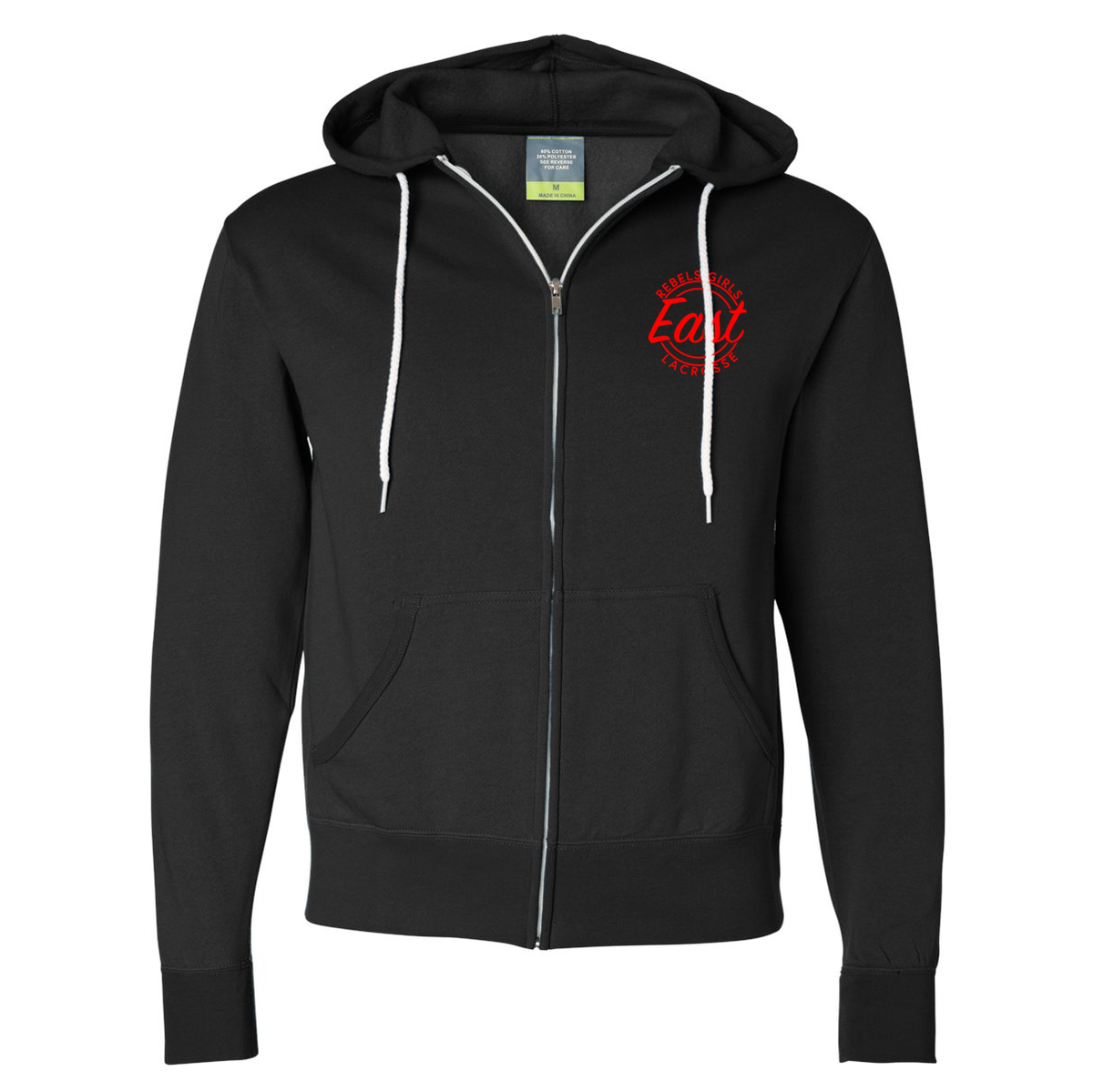 Rebels Girls Lacrosse Lightweight Full-Zip Hooded Sweatshirt