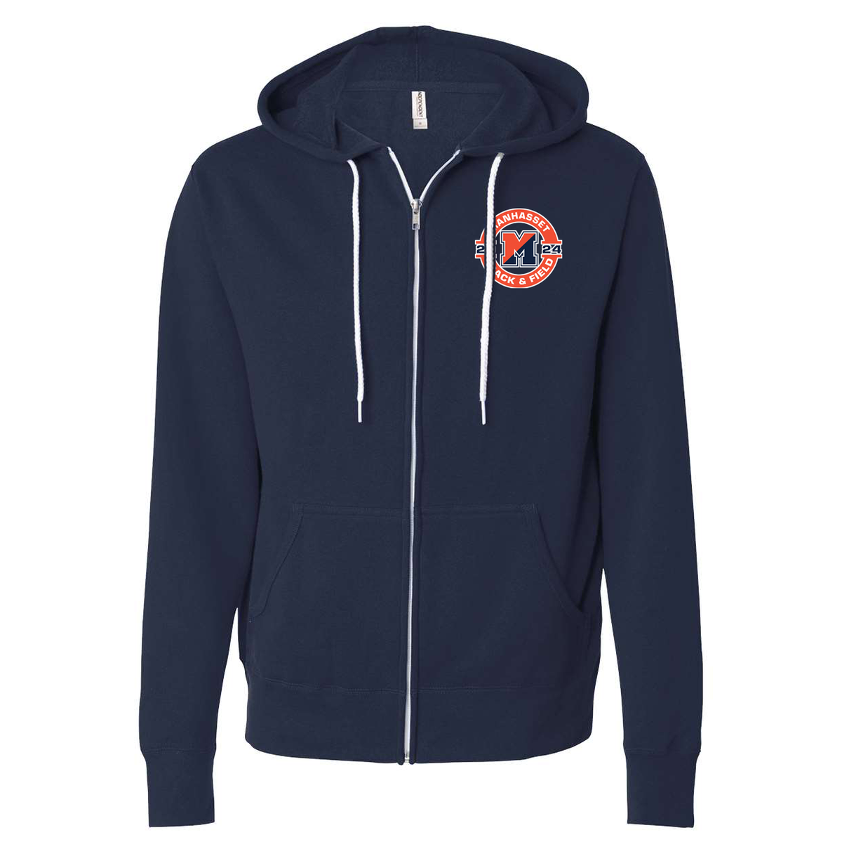 Manhasset Track & Field Lightweight Full-Zip Hooded Sweatshirt