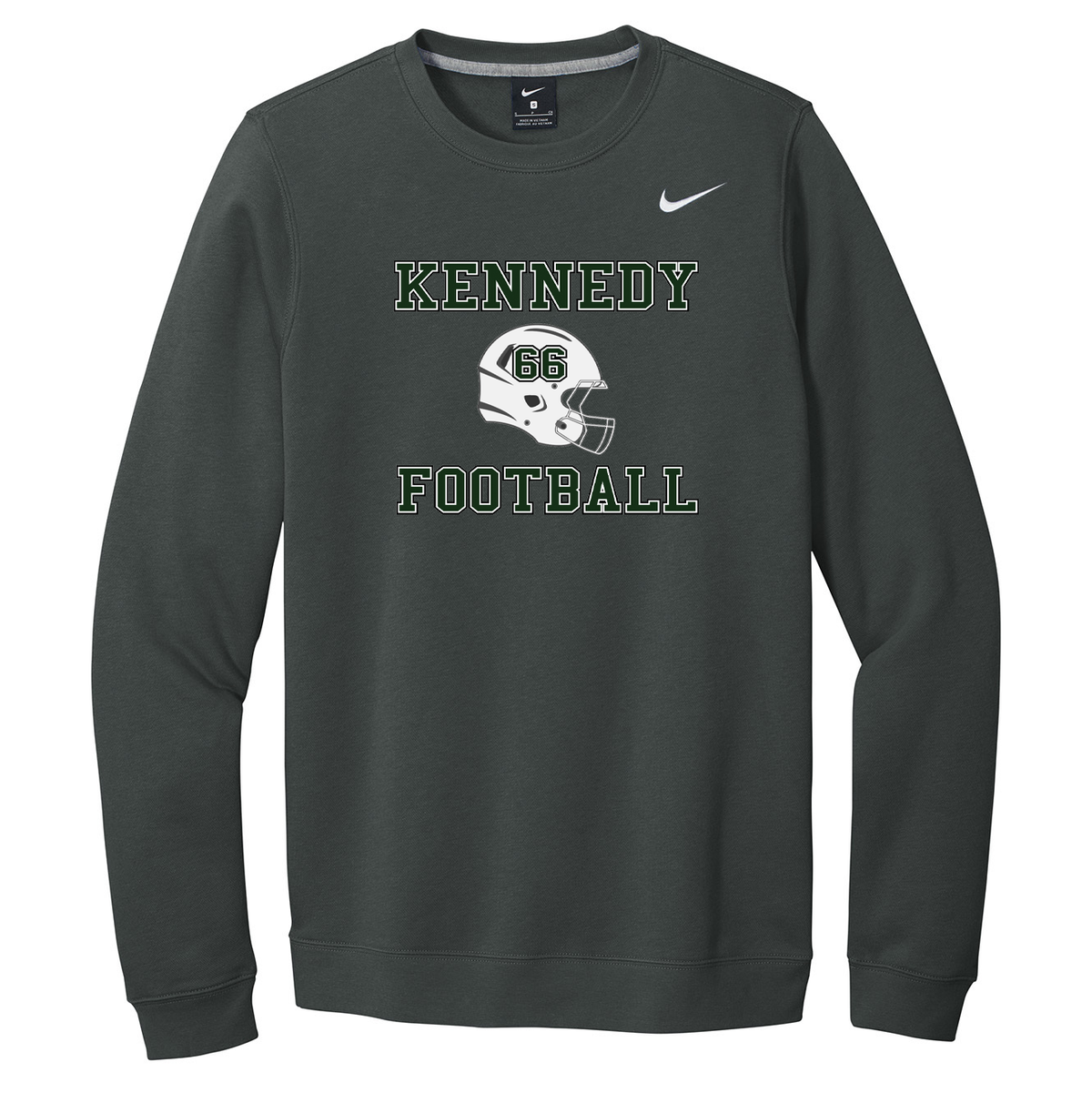 JFK Bellmore Football Nike Fleece Crew Neck