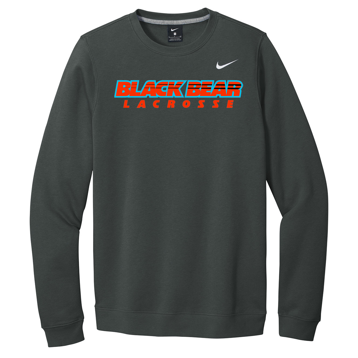 Black Bear Lacrosse Nike Fleece Crew Neck