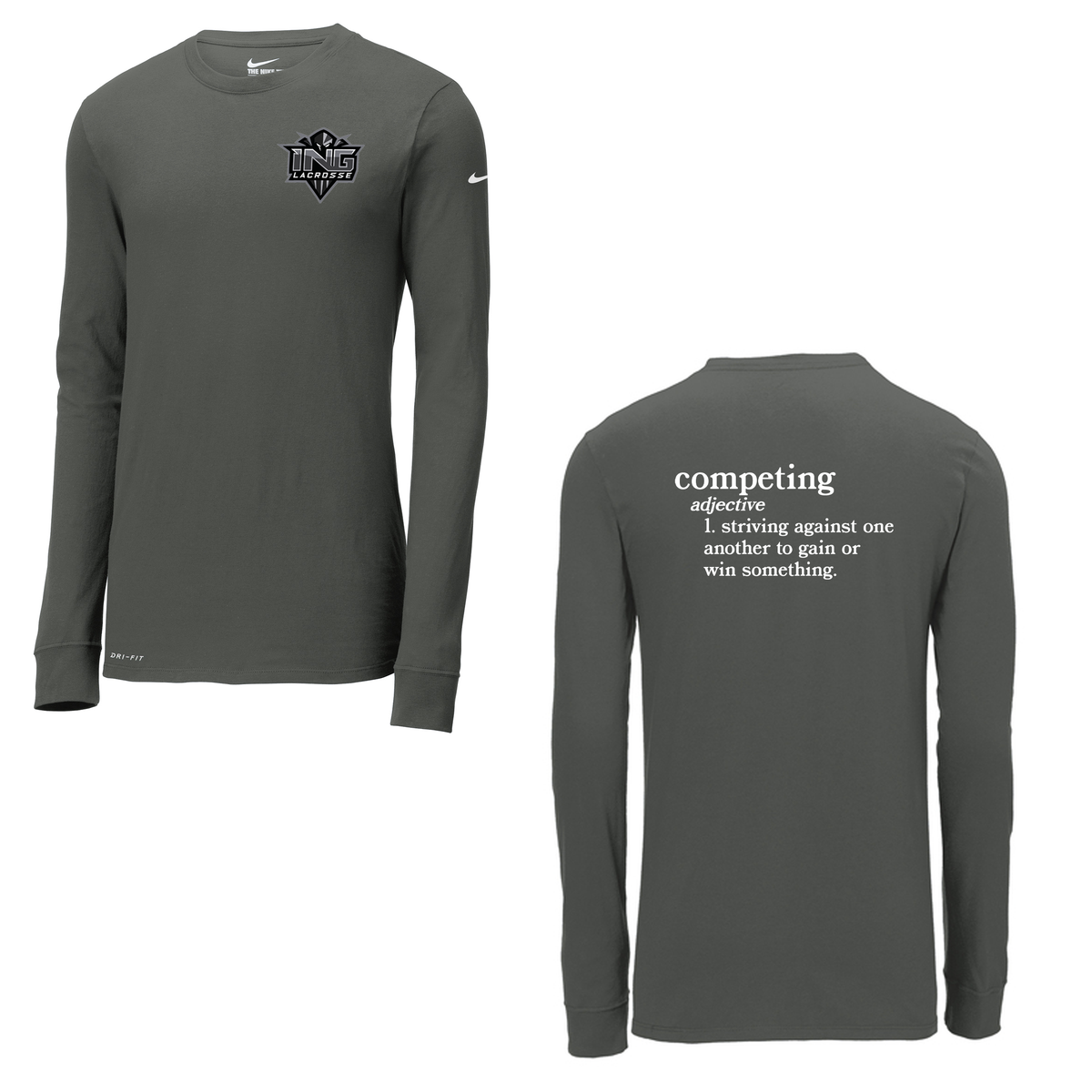 ING Lacrosse Nike Dri-FIT Long Sleeve Tee