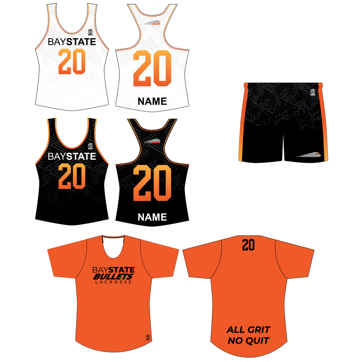 Bay State Bullets Premium 3 Piece Girl's Uniform Set