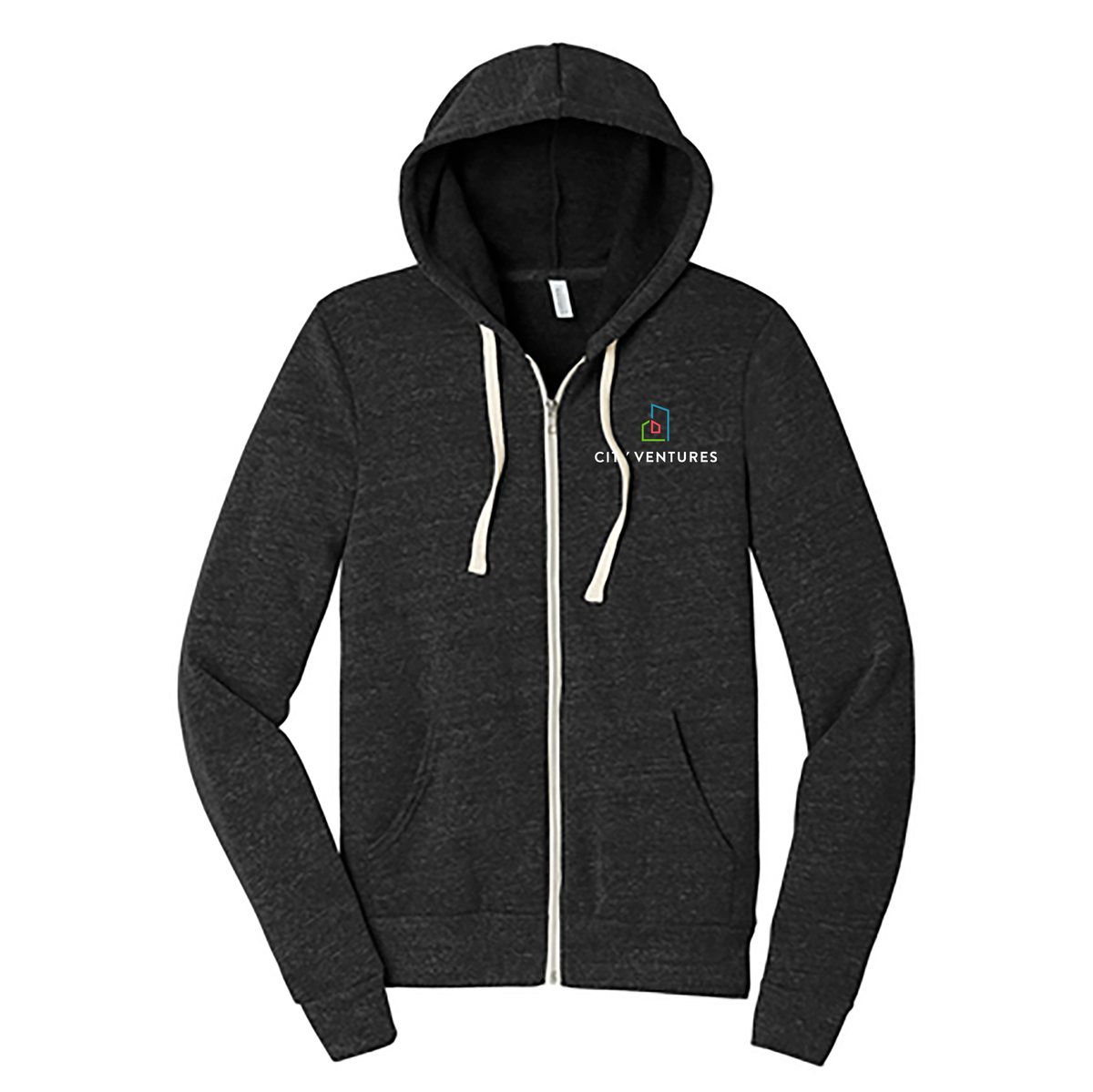 City Ventures Triblend Sponge Fleece Full-Zip Hoodie