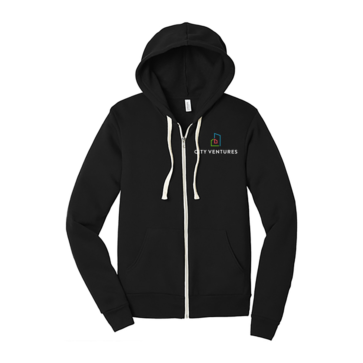 City Ventures Triblend Sponge Fleece Full-Zip Hoodie