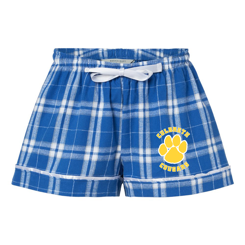 Culbreth Cougars Middle School Women's Flannel Shorts