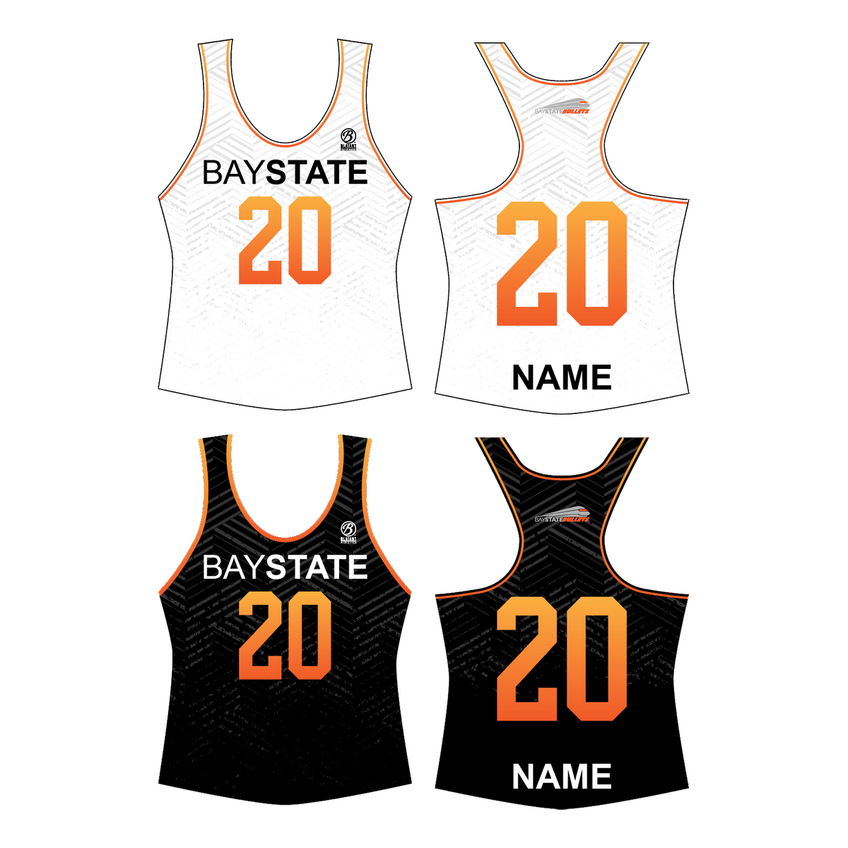 Bay State Bullets Premium Girl's Racerback Pinnie