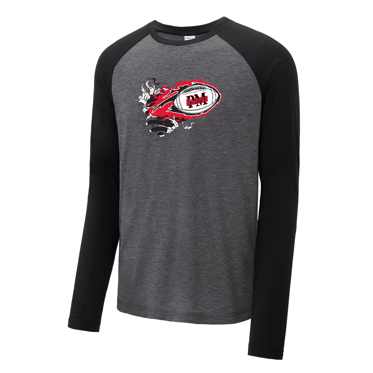 Raiders Youth Football Long Sleeve Raglan CottonTouch