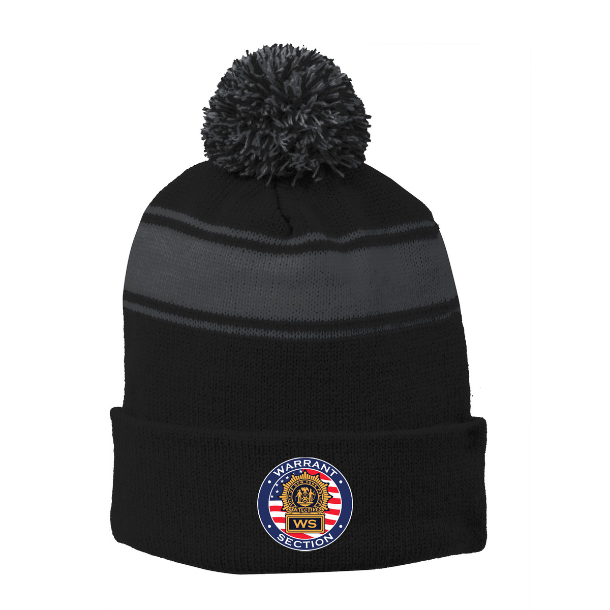 NYPD Warrant Section Pom Pom Beanie