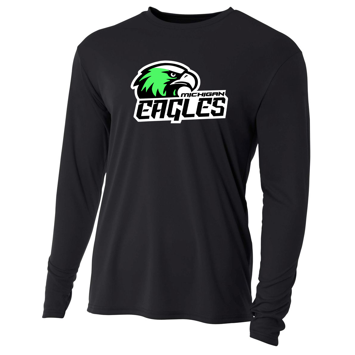 Michigan Eagles Football Cooling Performance Long Sleeve Crew