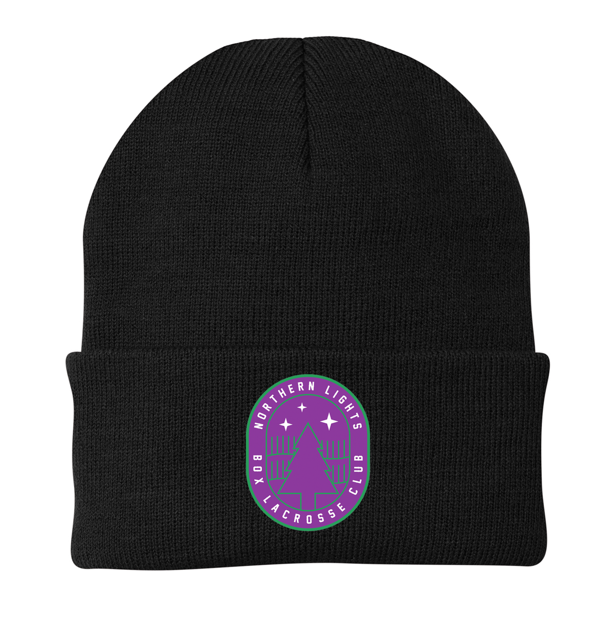 Northern Lights Box Lacrosse Knit Beanie