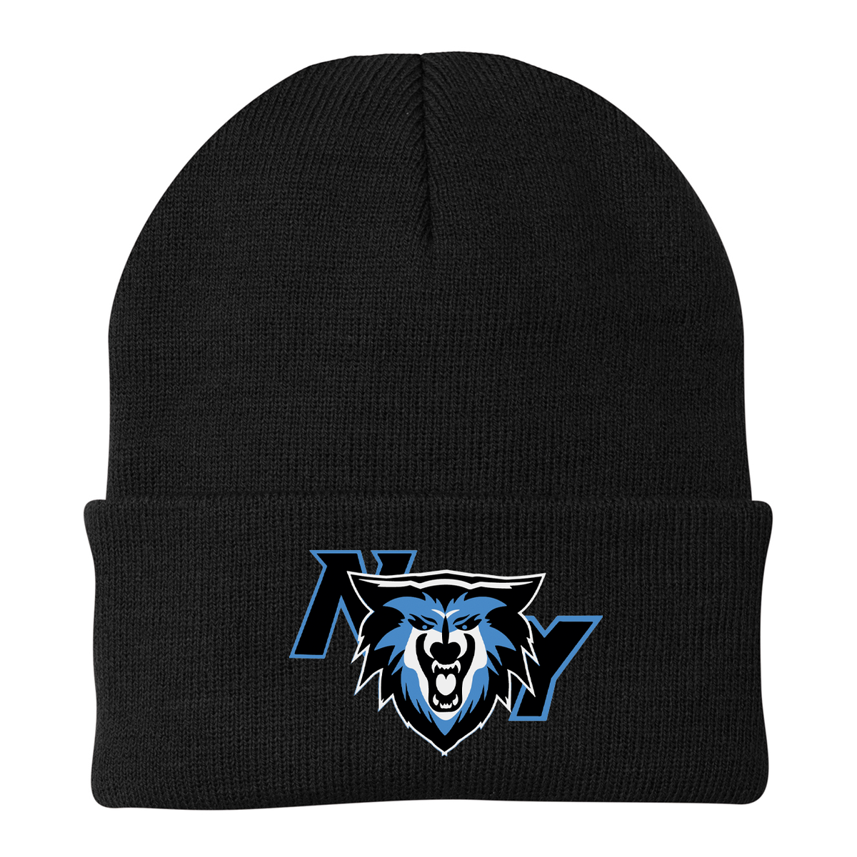 NY Wolves Football Knit Beanie