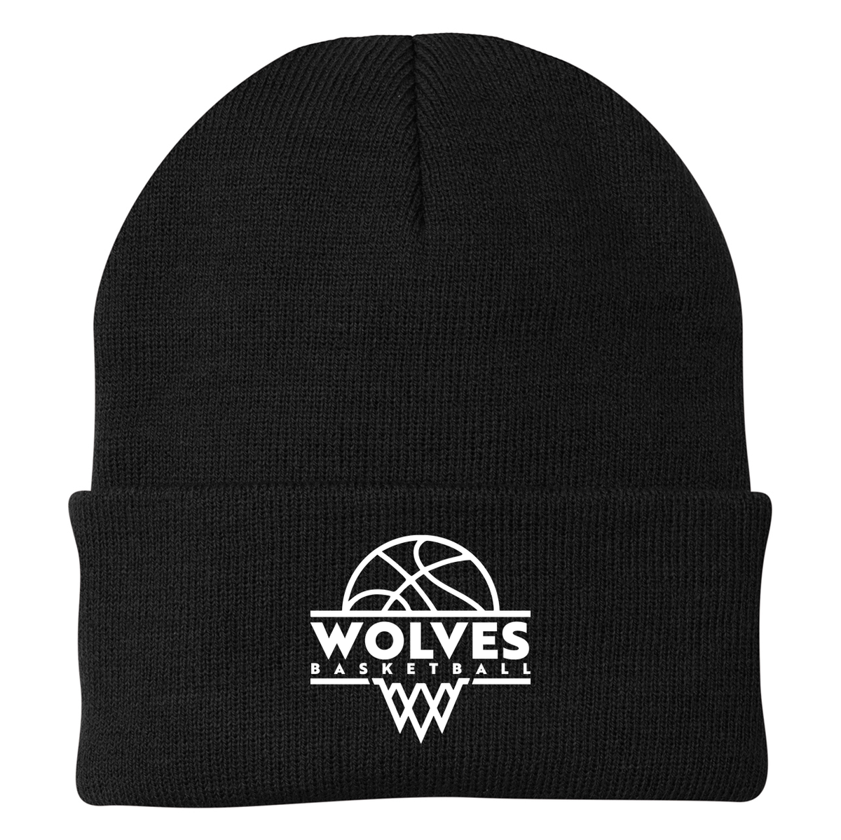 Wolves Basketball Knit Beanie