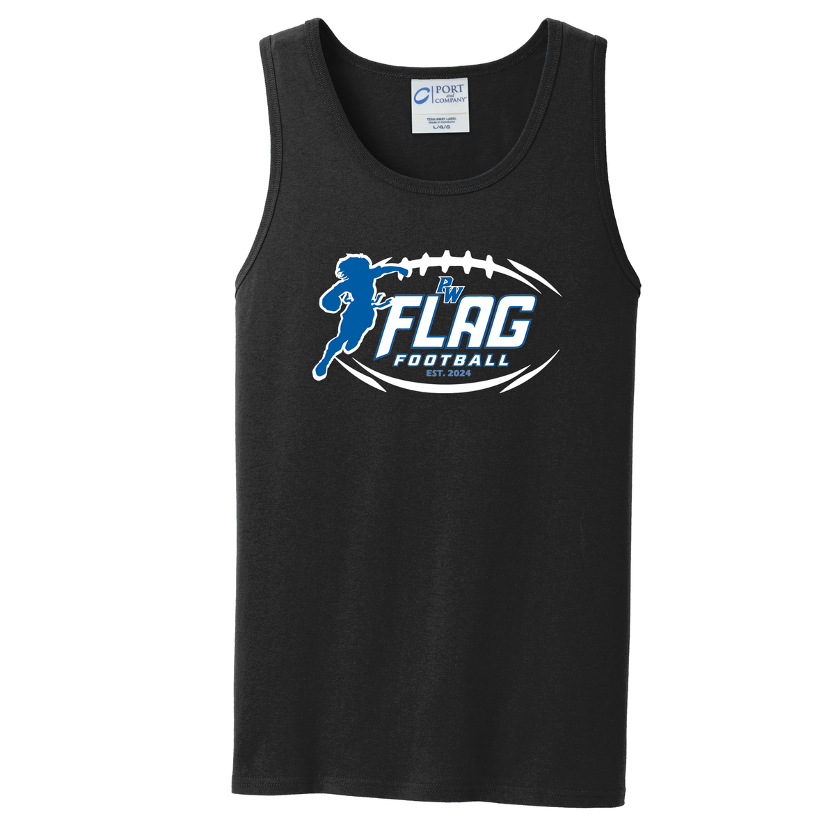 Port Washington Flag Football Sleeveless Cotton Tank Top