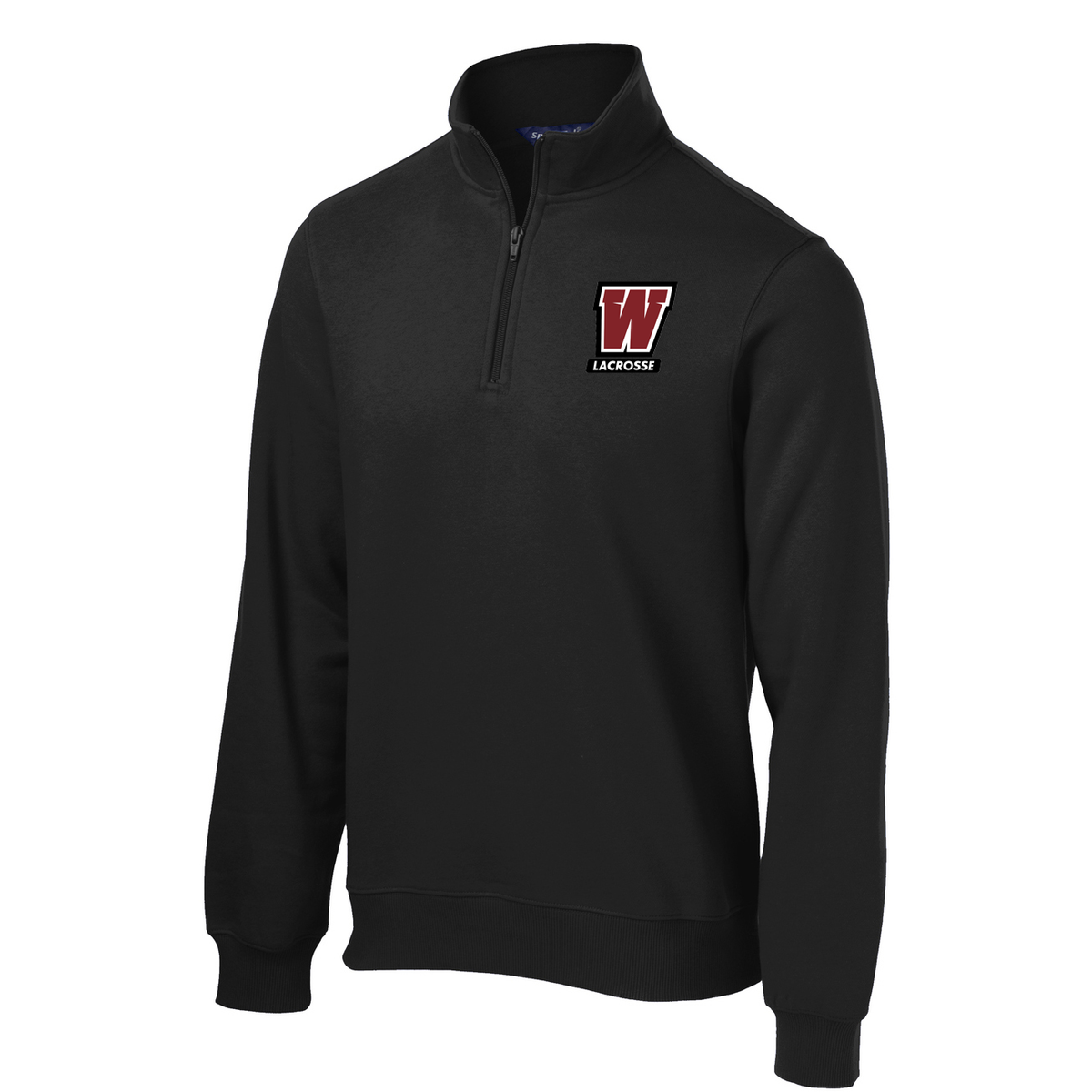 Whitman Lacrosse Black 1/4 Zip Fleece