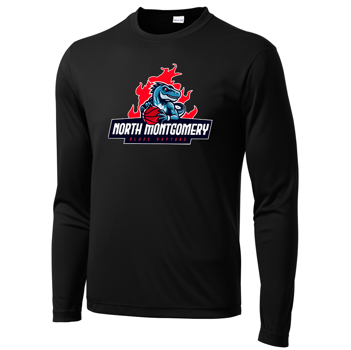 Blaze Raptors Basketball Long Sleeve Performance Shirt