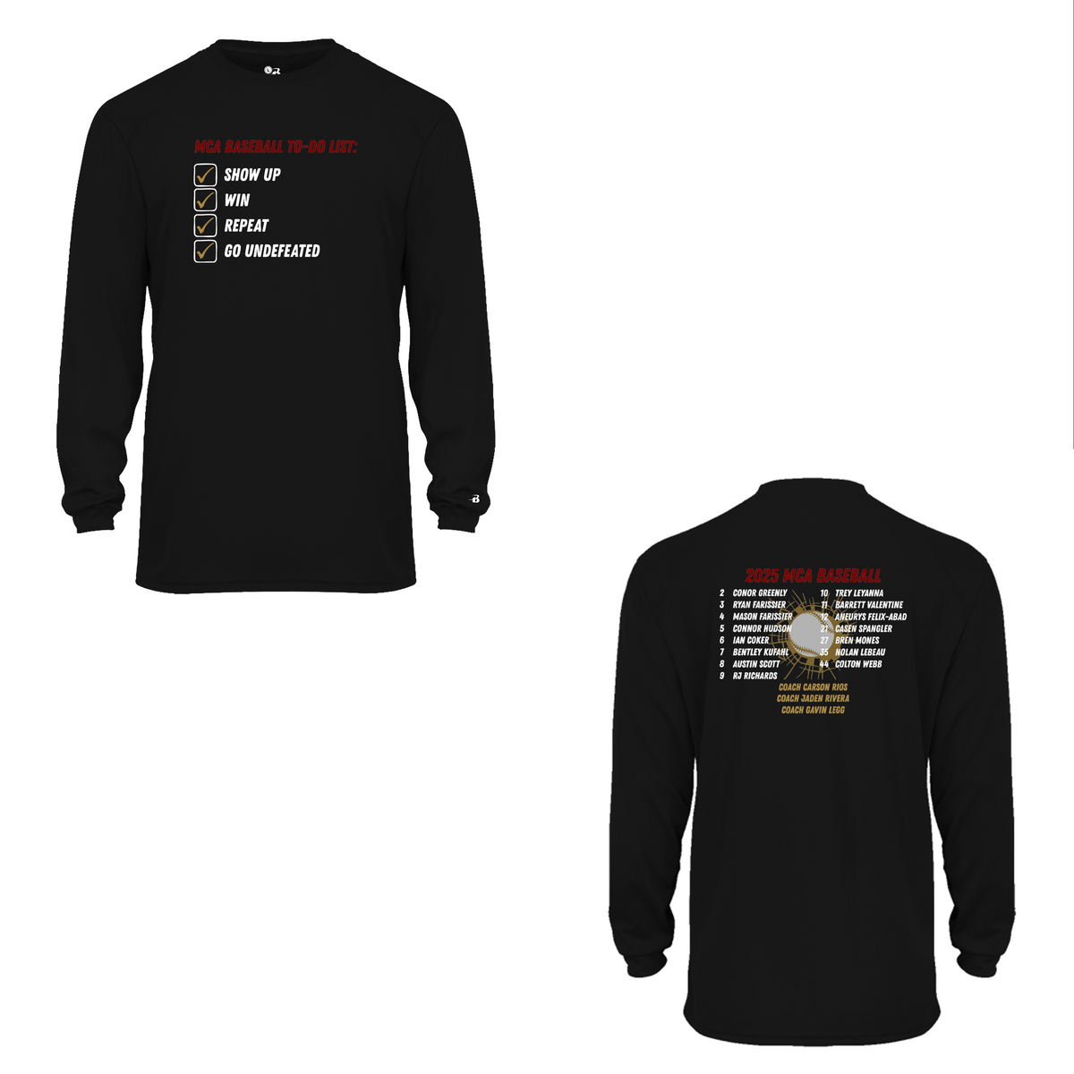Milford Central Academy Baseball B-Core Long Sleeve