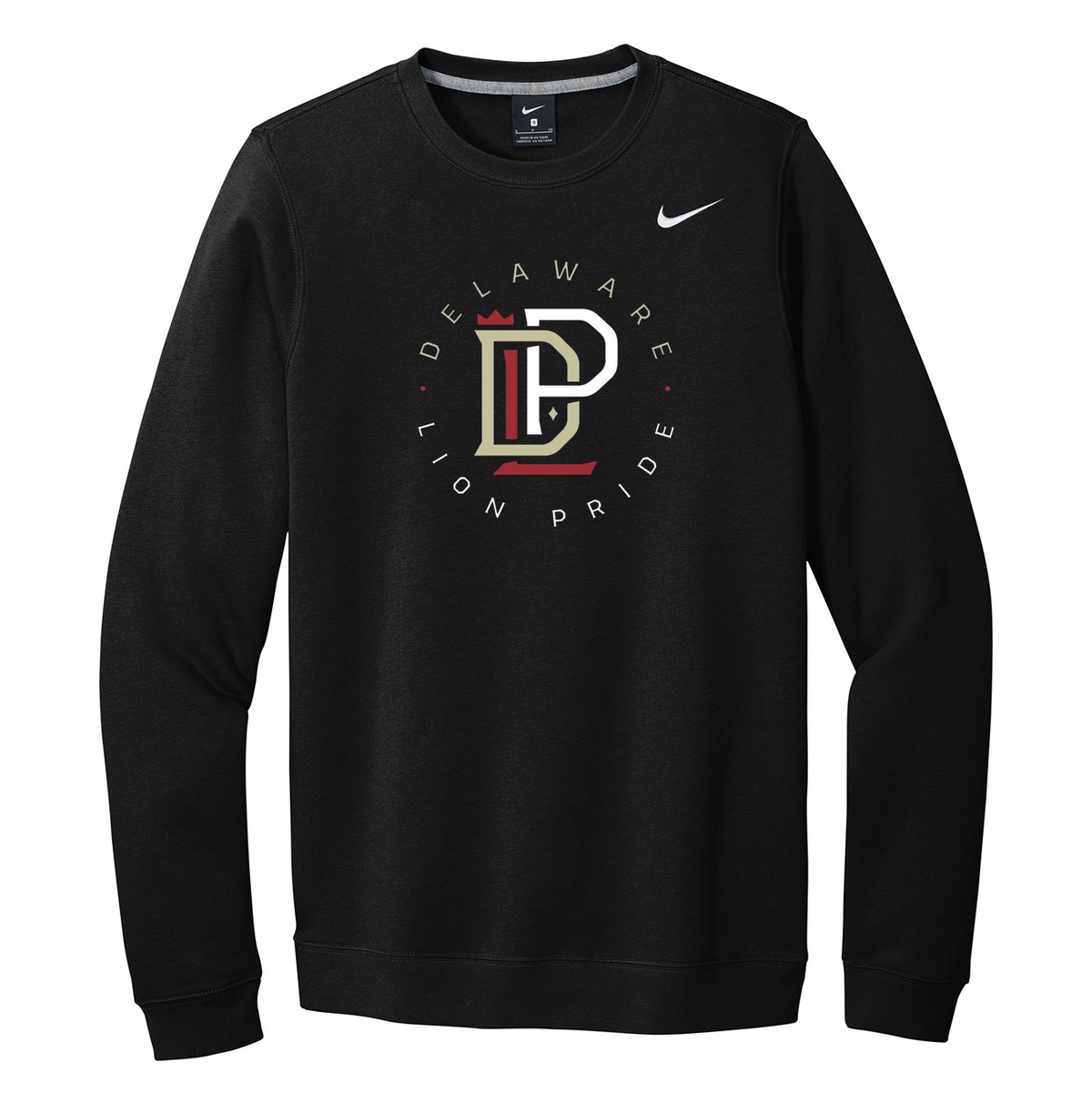 Delaware Pride Lions Basketball Nike Fleece Crew Neck