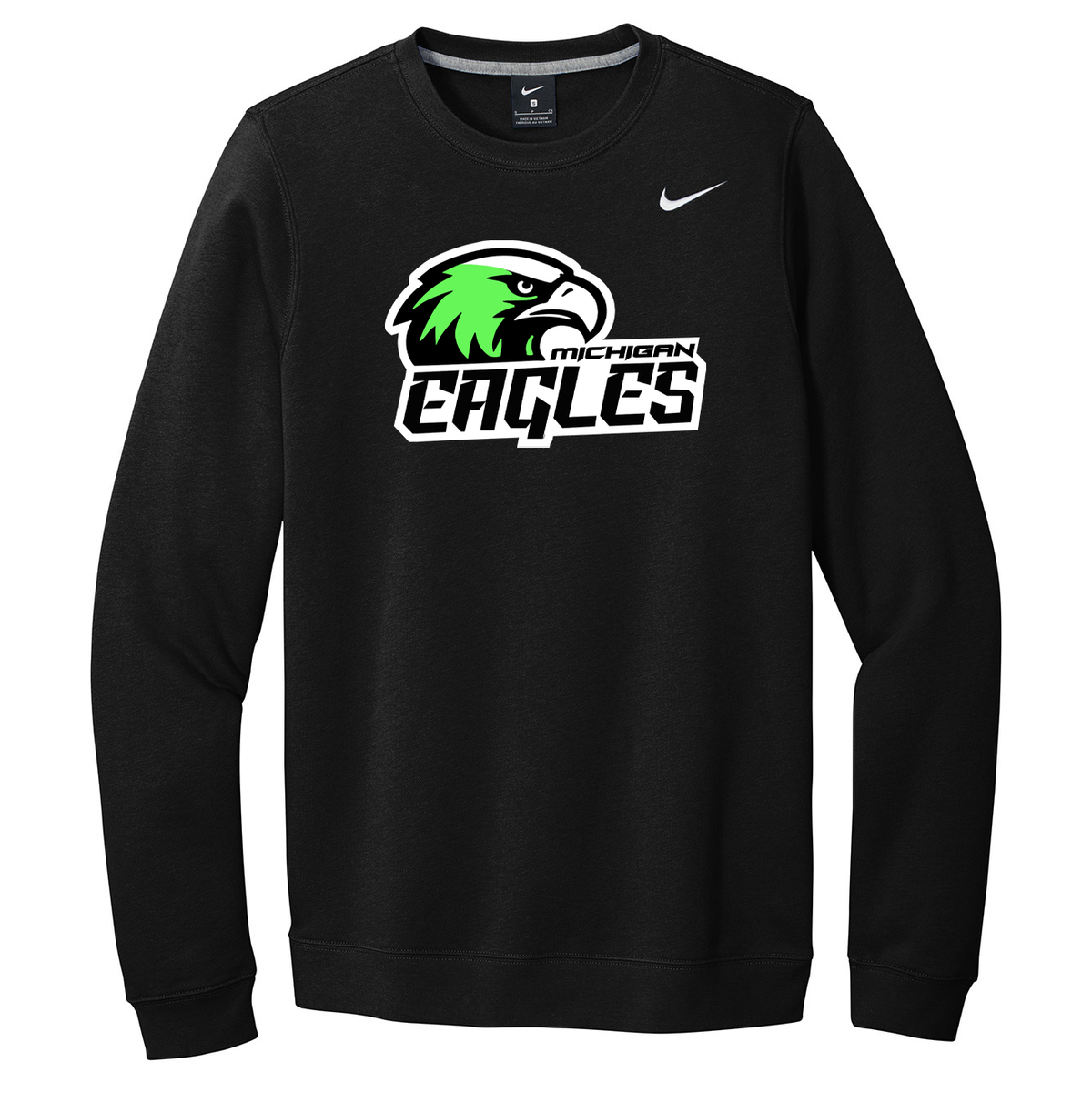 Michigan Eagles Football Nike Fleece Crew Neck