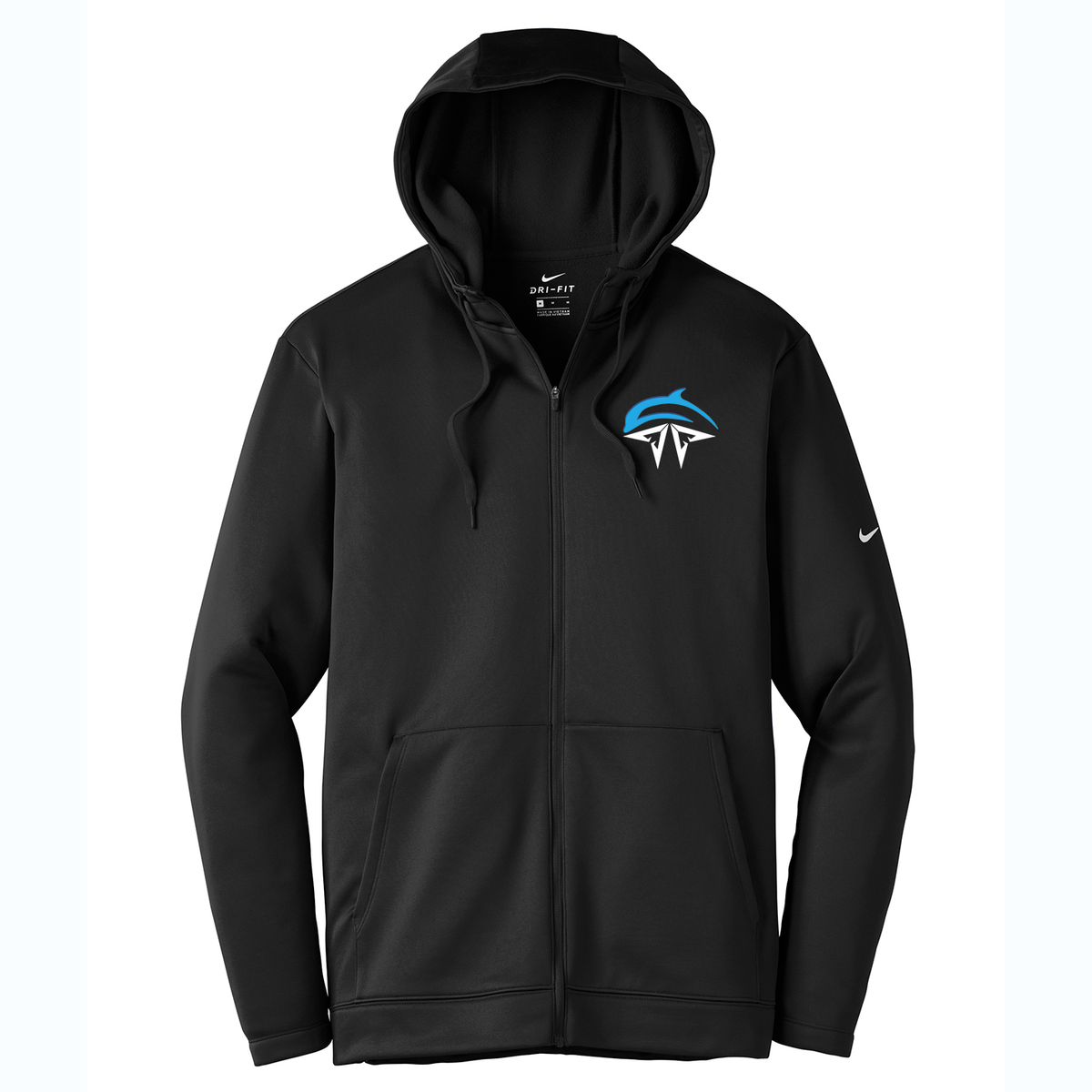 AZ Dolphins Football Nike Therma-FIT Full Zip Hoodie