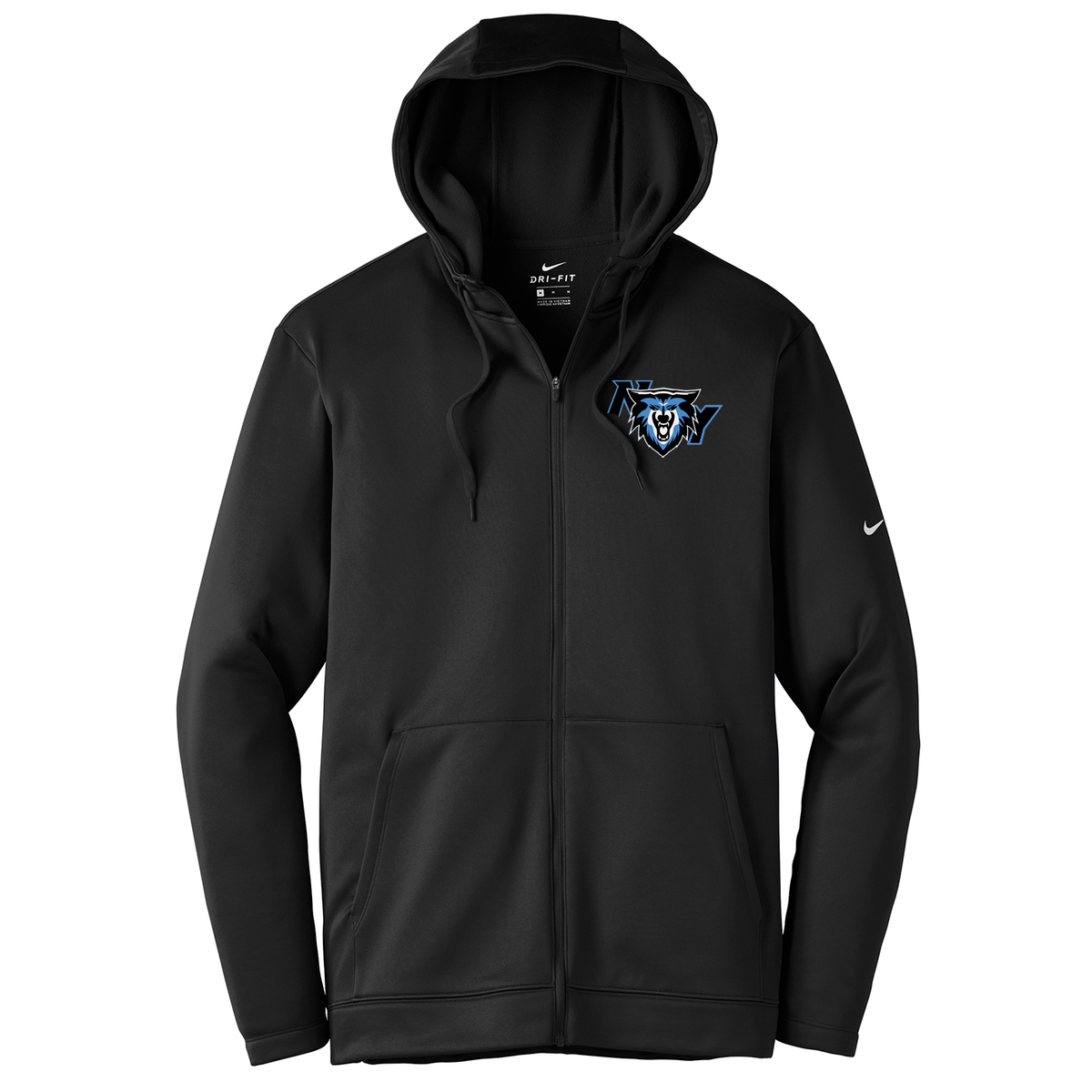 NY Wolves Football Nike Therma-FIT Full Zip Hoodie