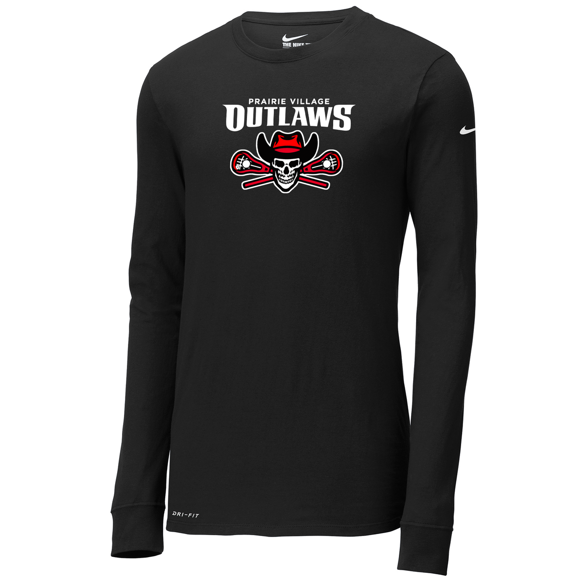 Prairie Village Outlaws Lacrosse Nike Dri-FIT Long Sleeve Tee